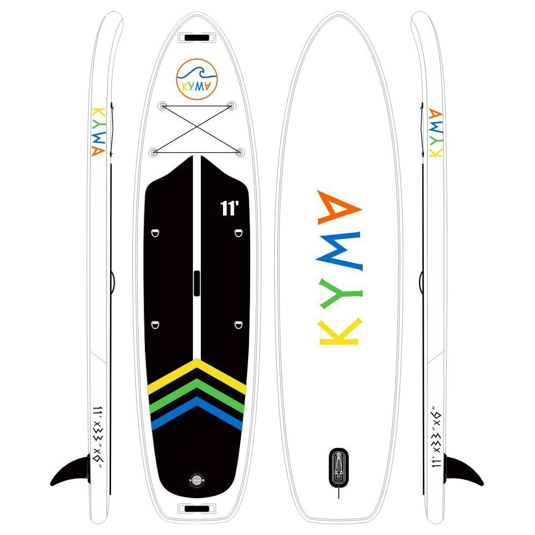 KYMA Inflatable Stand Up Paddleboard/I-Sup 11′,0″ // Black