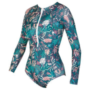 DIVINE SWIMSUIT LS MINI-ZIP BLUE DUCK