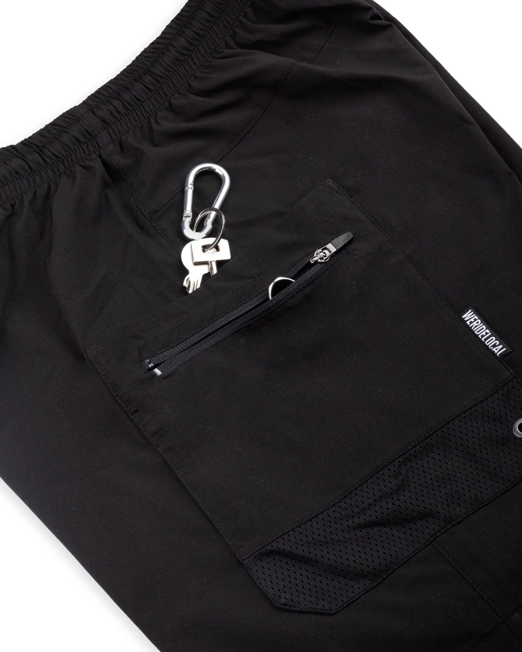 Overseas Black Hybrid Boardshorts