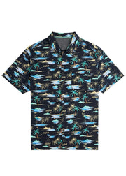 Island Woven Ss Shirt Black