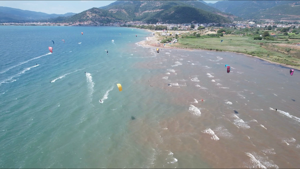 Nafpaktos  kitesurfing spot drone Greece