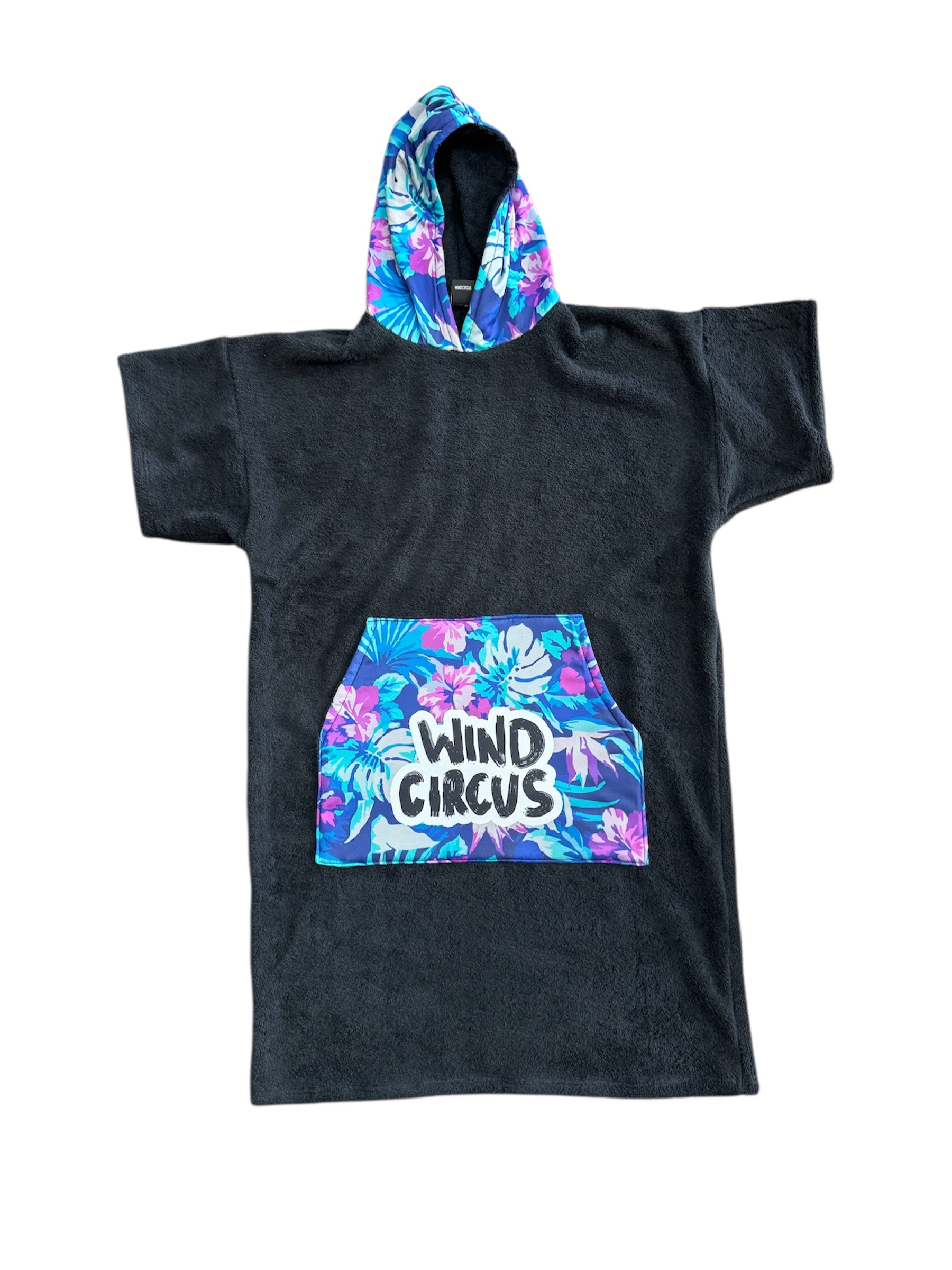Rider Blue Hibiscus Poncho